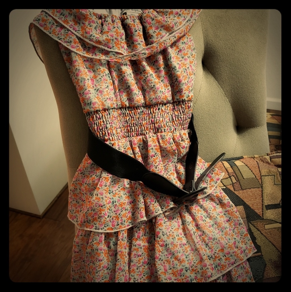 Ruffled off shoulder summer dress